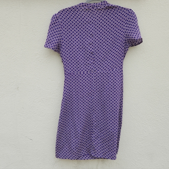 MAJE Ramba Floral-print Cutout Silk Mini Dress In Purple - Picture 5 of 12